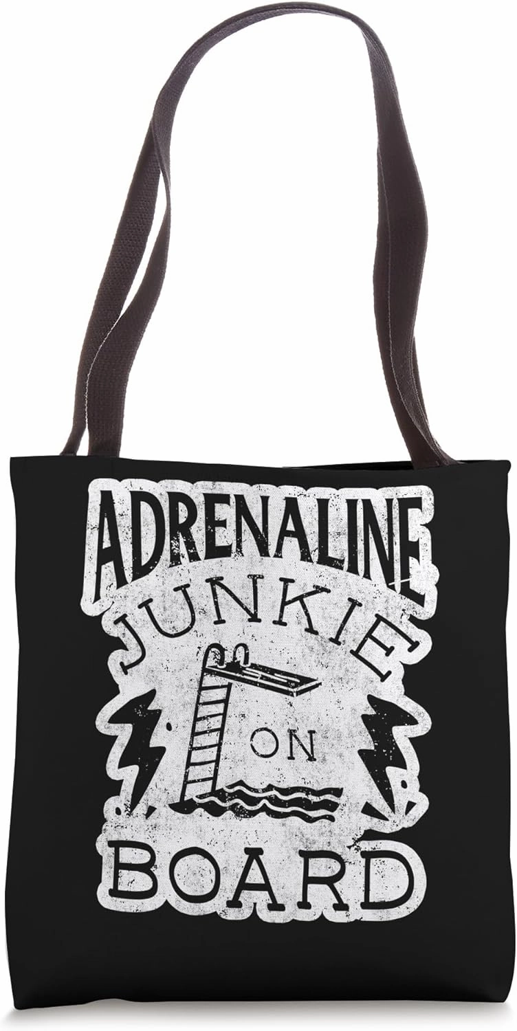 Springboard Diving Platform Diver Funny Springboard Diver Tote Bag