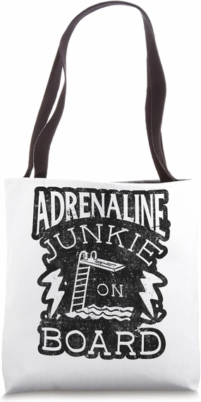Springboard Diving Platform Diver Funny Springboard Diver Tote Bag