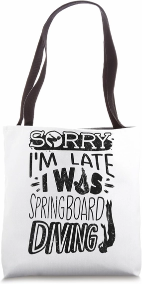 Springboard Diving Platform Diver Springboard Diver Funny Tote Bag
