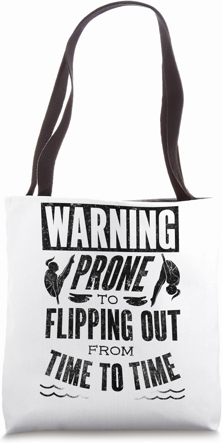 Springboard Diving Platform Diver Springboard Diver Pun Tote Bag