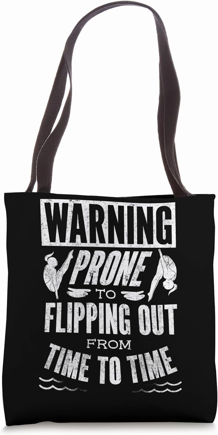 Springboard Diving Platform Diver Springboard Diver Pun Tote Bag