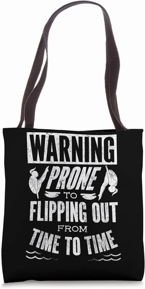 Springboard Diving Platform Diver Springboard Diver Pun Tote Bag