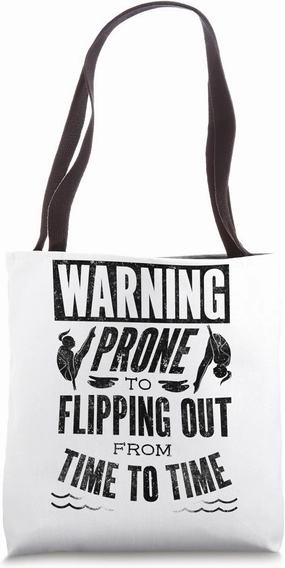 Springboard Diving Platform Diver Springboard Diver Pun Tote Bag