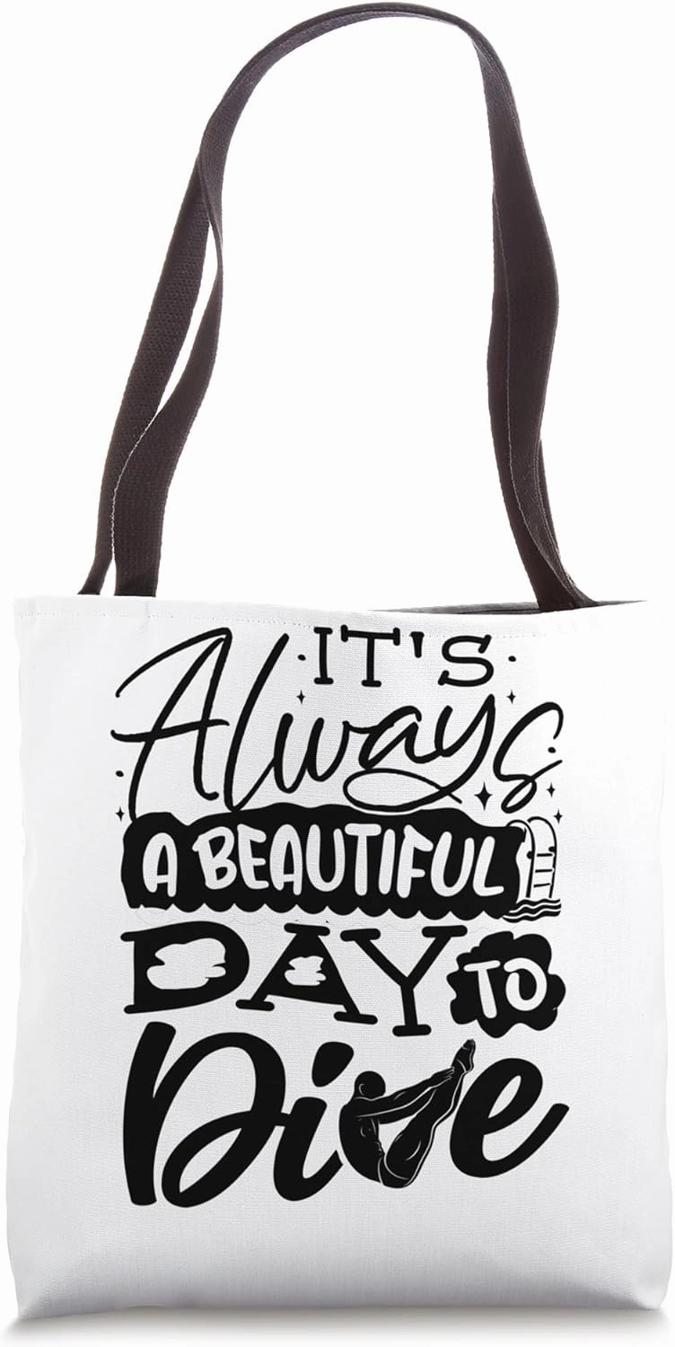 Springboard Diving Platform Diver Springboard Diver Quote Tote Bag