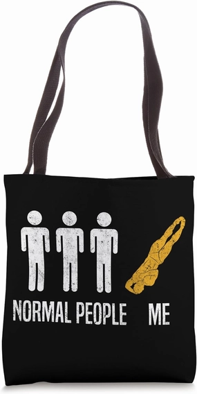 Springboard Diving Platform Diver Springboard Diver Quote Tote Bag