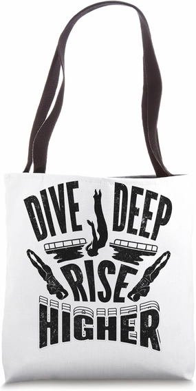 Springboard Diving Platform Diver Springboard Divers Quote Tote Bag