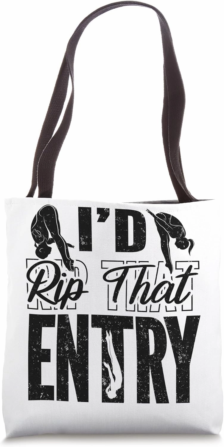 Springboard Diving Platform Diver Tote Bag