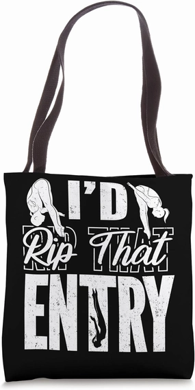 Springboard Diving Platform Diver Tote Bag