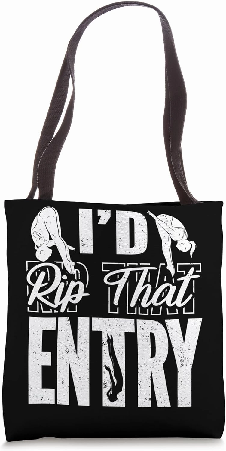 Springboard Diving Platform Diver Tote Bag