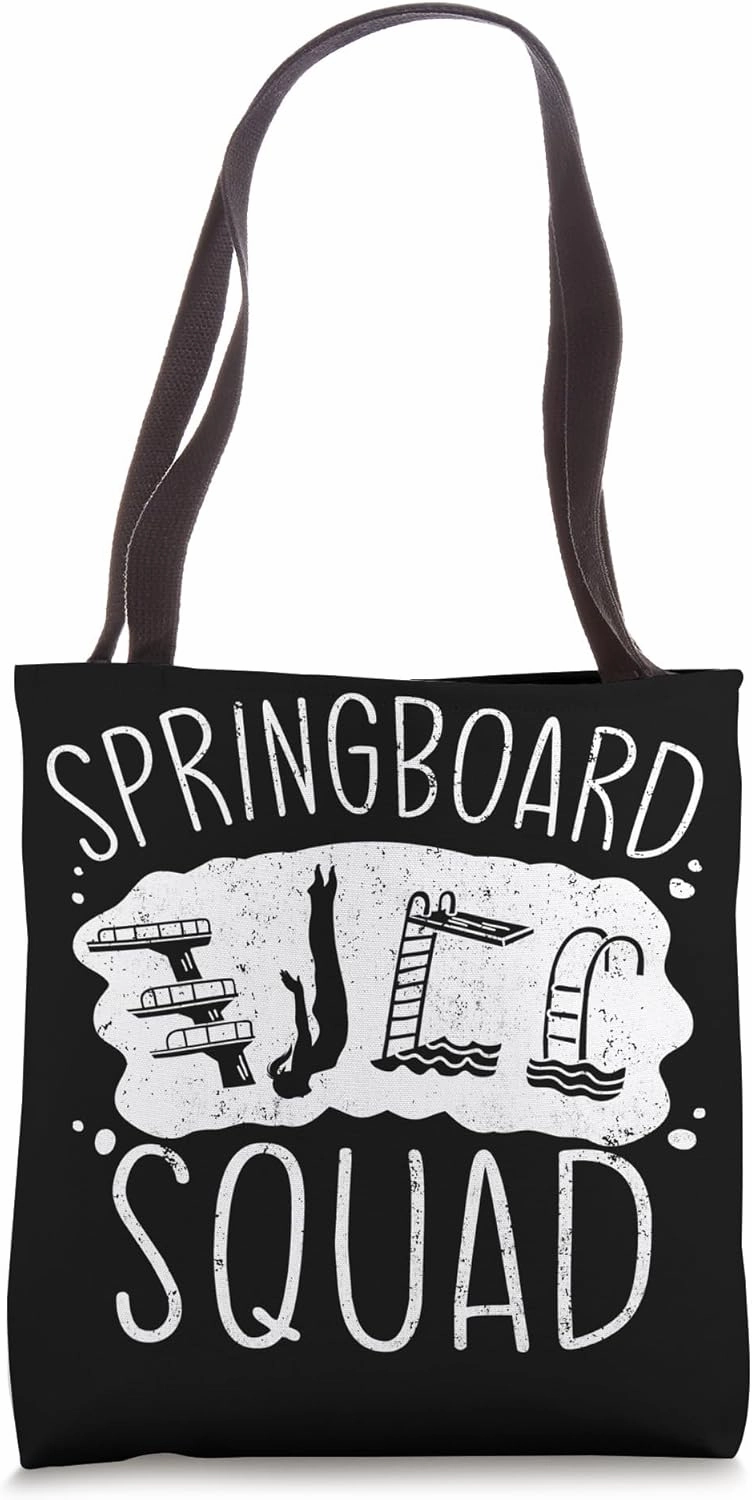 Springboard Diving Squad Platform Diving Springboard Diver Tote Bag