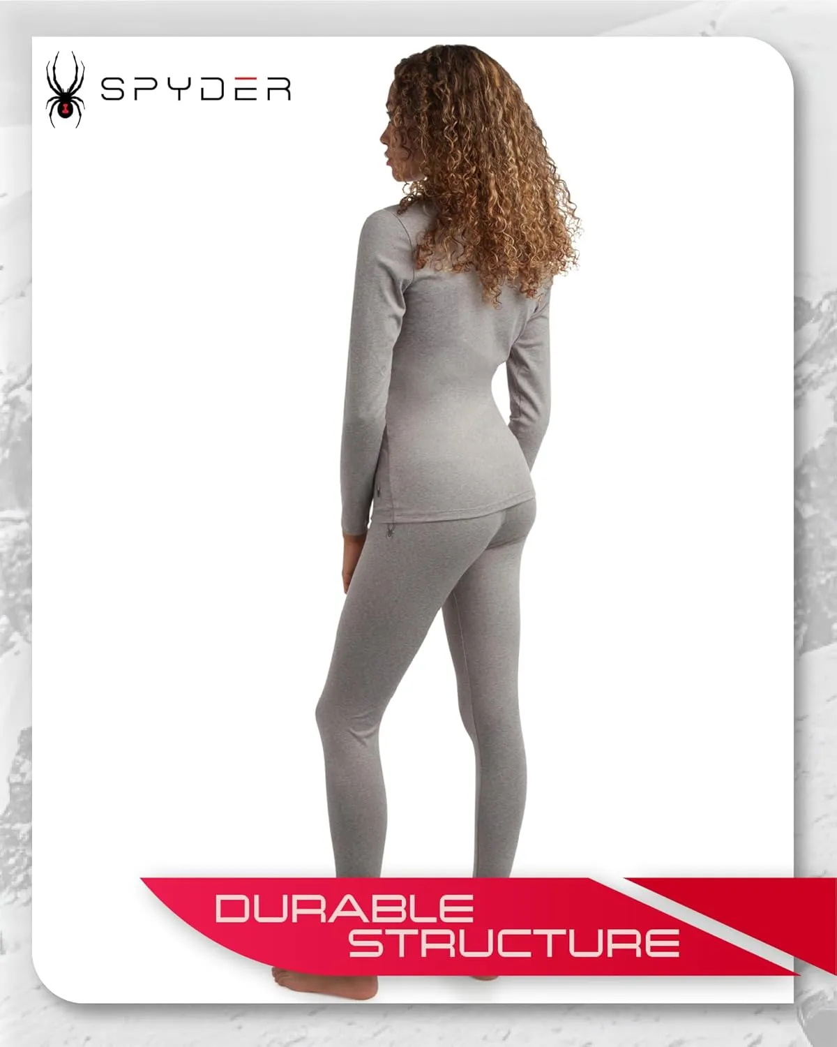 Spyder Women's Thermal Underwear Set - 4 Piece Brushed Back Fleece Lined Long Johns Base Layer Set for Women (Sizes: S-XL)