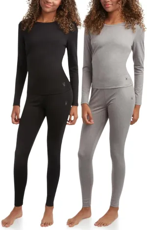 Spyder Women's Thermal Underwear Set - 4 Piece Brushed Back Fleece Lined Long Johns Base Layer Set for Women (Sizes: S-XL)