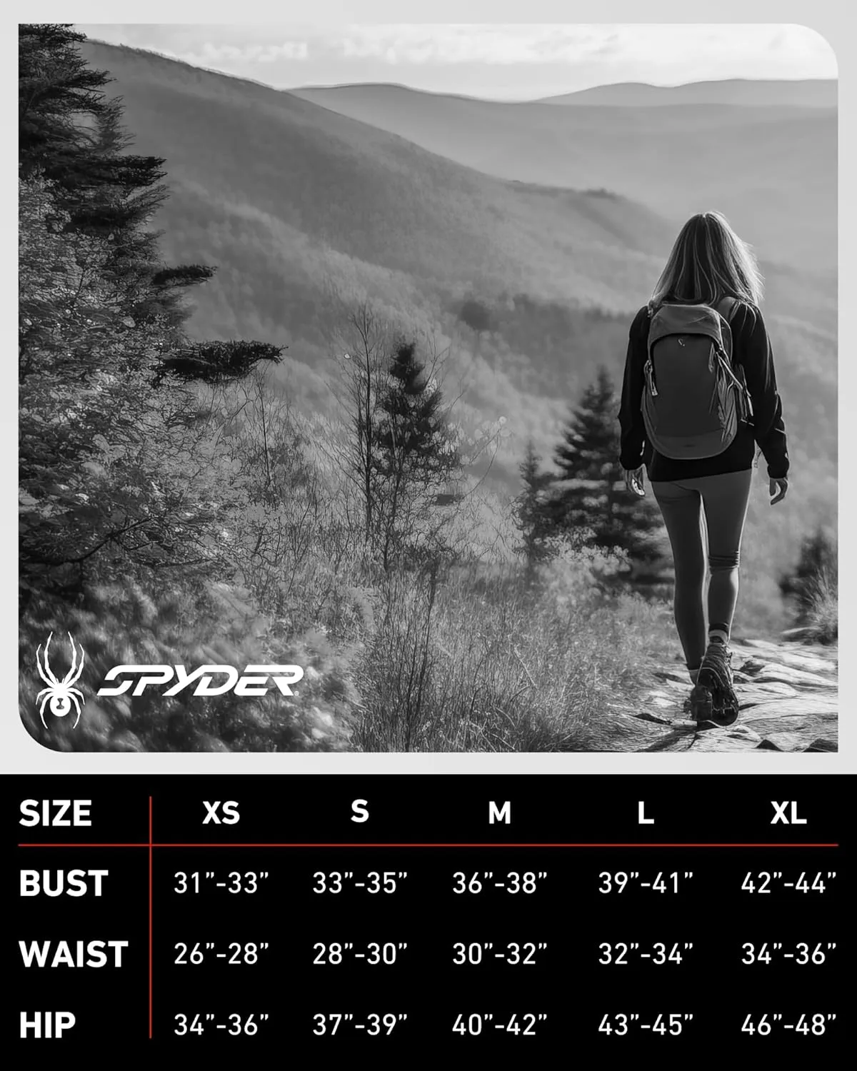 Spyder Women's Thermal Underwear Set - 4 Piece Brushed Back Fleece Lined Long Johns Base Layer Set for Women (Sizes: S-XL)