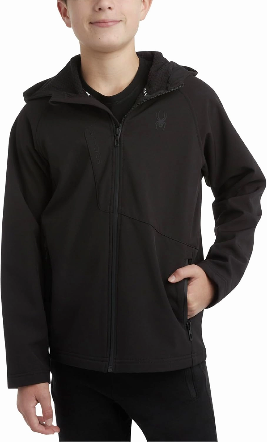 Spyder Boys' Soft Shell Jacket - Lightweight Fleece Lined Water and Wind Resistant Windbreaker Jacket for Boys (Sizes: 8-20)