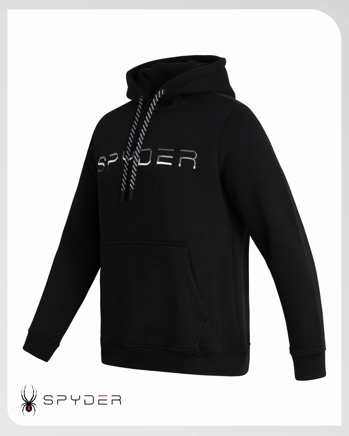 Spyder Men's Active Hoodie Sweatshirt - Athletic Performance Fleece Workout Long Sleeve Pullover Hoodie for Men (Size: S-XXL)