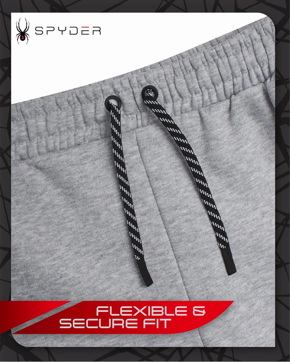 Spyder Men's Active Jogger Sweatpants - 2 Pack Athletic Fleece Workout Gym Joggers with Pockets and Drawcord (Sizes: S-XXL)