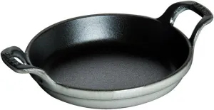 Staub Cast Iron 6-inch Round Gratin Baking Dish - Graphite Grey, Made in France