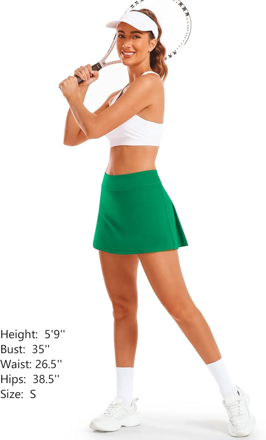 Stelle Women Tennis Skirt Golf Skorts Athletic High Waisted with Pockets Inner Shorts Sport Workout Pleated Pickleball