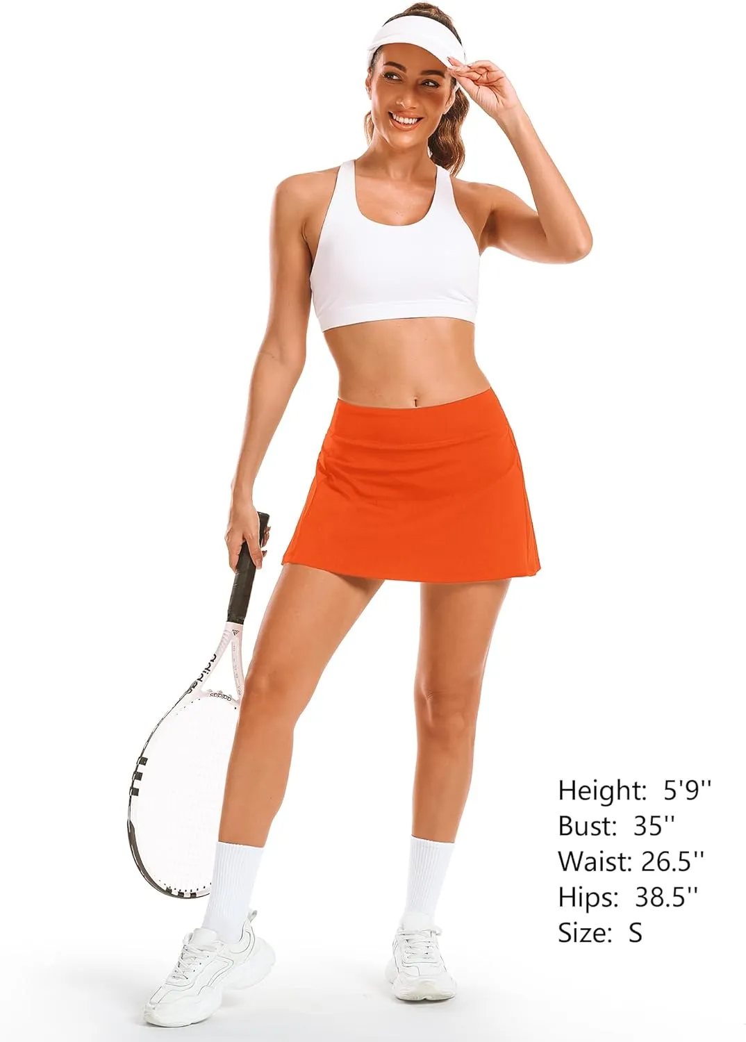 Stelle Women's Tennis Golf Skirts High Waisted with Pockets Inner Shorts for Athletic Skorts Sports Running Pickleball