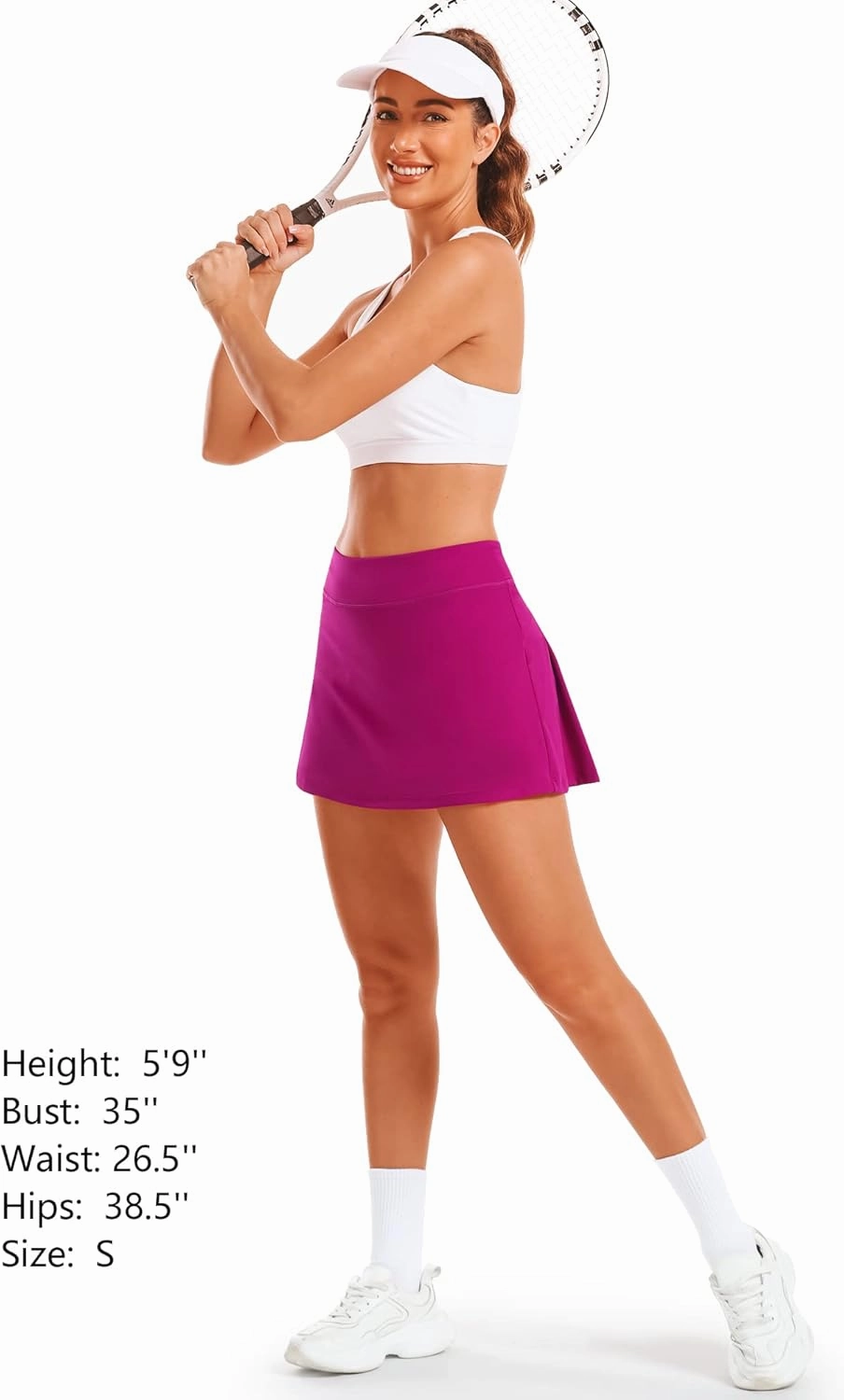Stelle Women Tennis Skirt Golf Skorts Athletic High Waisted with Pockets Inner Shorts Sport Workout Pleated Pickleball