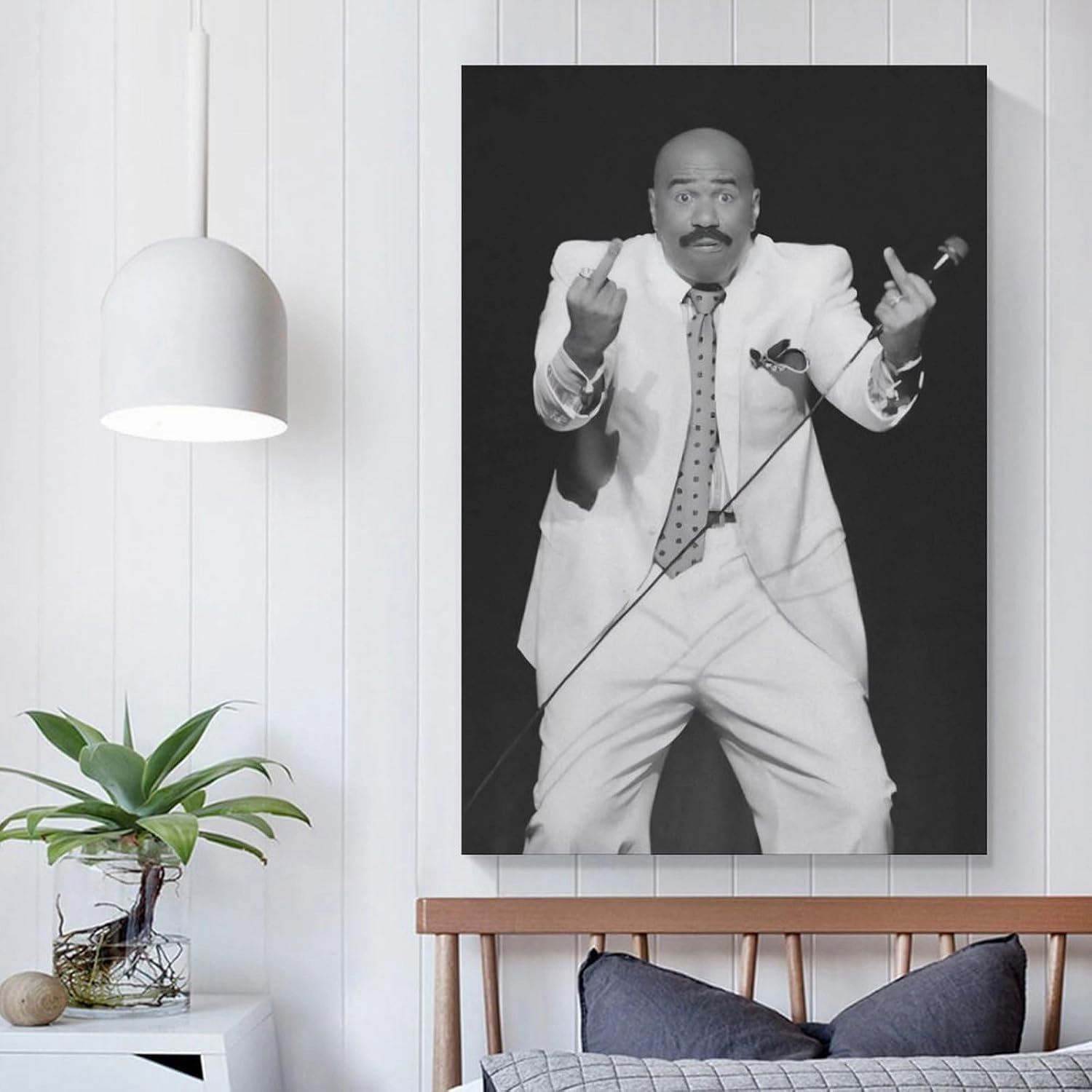 Steve Harvey American Television Host Actor Portrait Canvas Wall Art Poster For Room Aesthetic And Decor Poster For Bedroom Bathroom Living Room Office Kitchen Decor Unframe-Poster12x18inch(30x45cm)