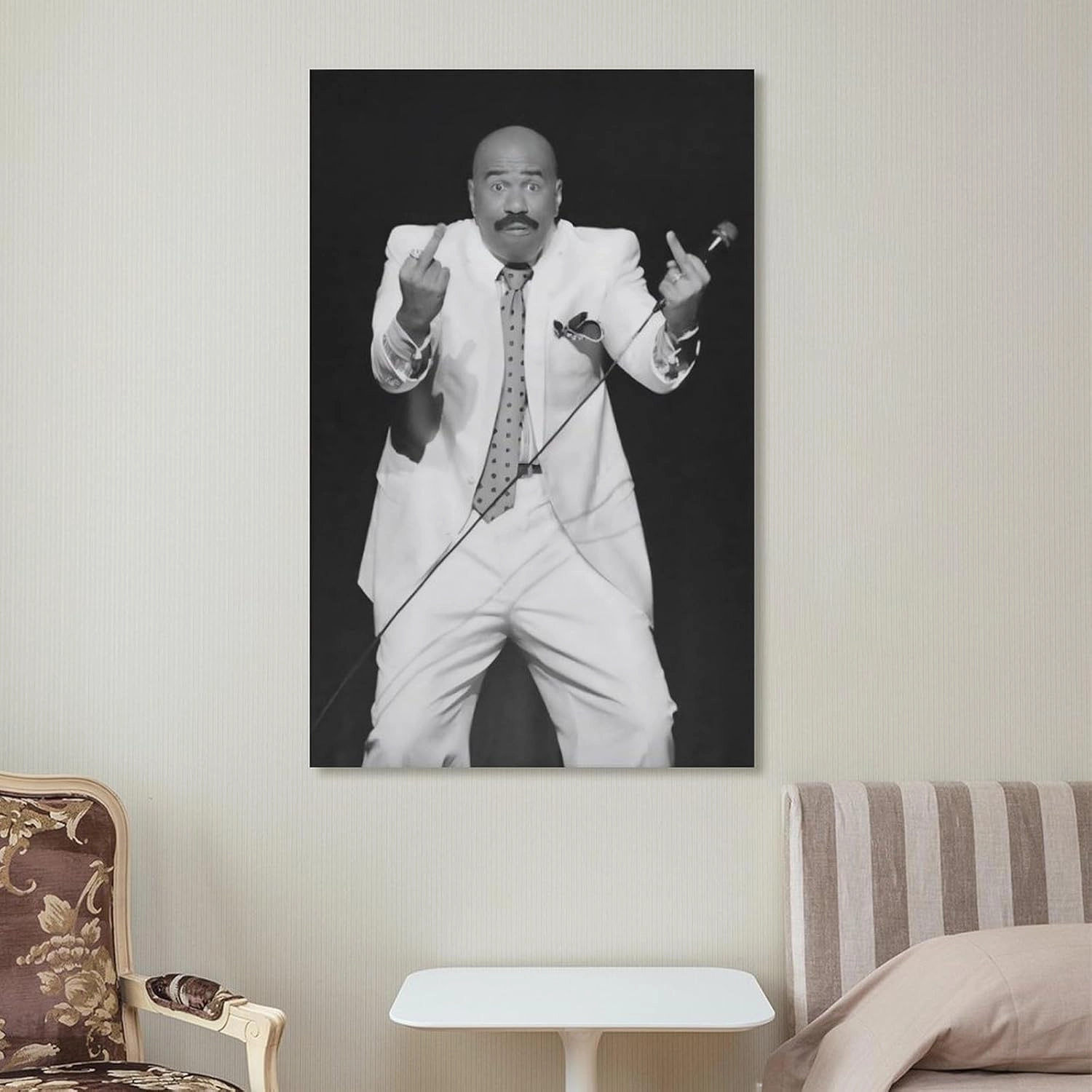 Steve Harvey American Television Host Actor Portrait Canvas Wall Art Poster For Room Aesthetic And Decor Poster For Bedroom Bathroom Living Room Office Kitchen Decor Unframe-Poster12x18inch(30x45cm)