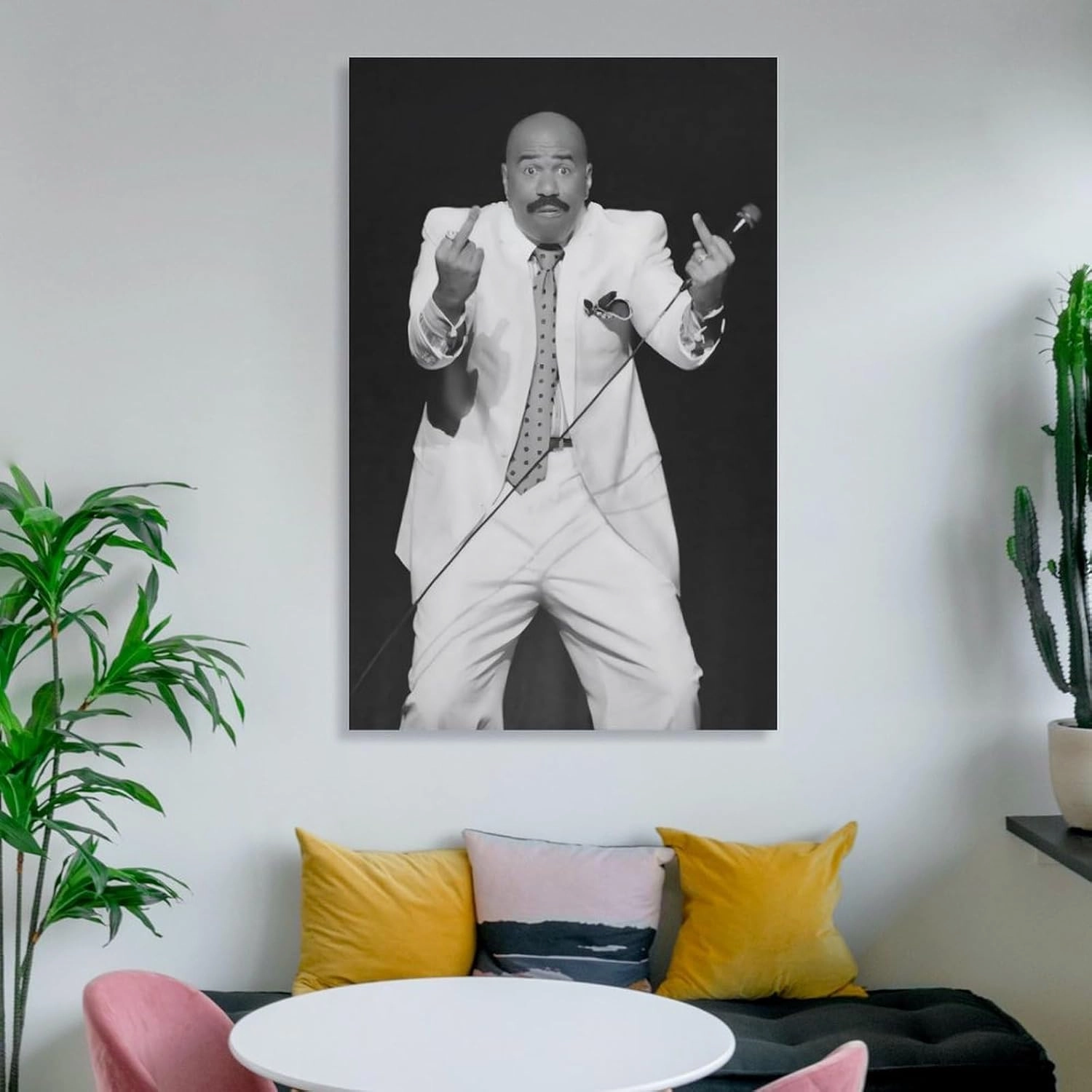 Steve Harvey American Television Host Actor Portrait Canvas Wall Art Poster For Room Aesthetic And Decor Poster For Bedroom Bathroom Living Room Office Kitchen Decor Unframe-Poster12x18inch(30x45cm)