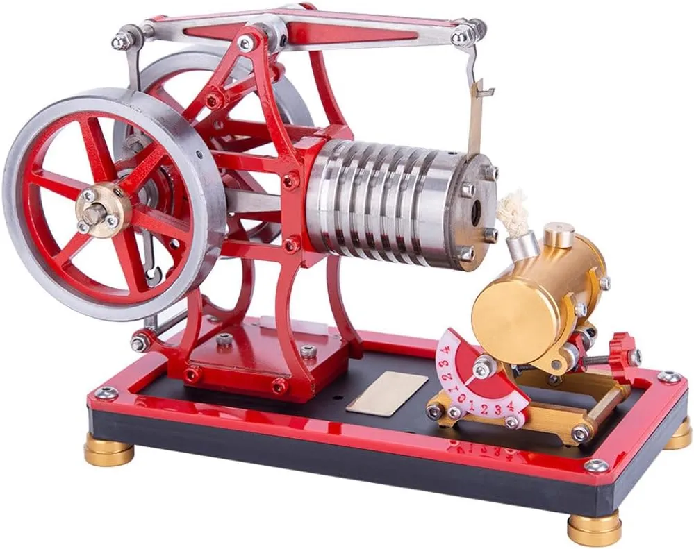 Stirling Engine Model Kit, VE-01 Beam Vacuum Stirling Motor Engine Kit, Mechanical Metal Engine Model Stirling Motor Electricity Generator for Physics Science Experiment
