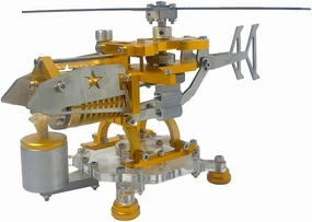 Stirling Engine Model Kit, Transport Armored Helicopter Horizontal Single Cylinder Stirling Engine Motor Model, Mechanical Metal Vacuum Stirling Motor Electricity Generator, Type 2