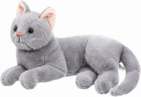 Stuffed Cats Plush Cat Doll, Realistic Soft Plush Cat Toy for Kids Adults Boys and Girls, Stuffed Animals Cat Doll for Kids Birthday (Grey, 12 Inch) Cat Stuffed Animals