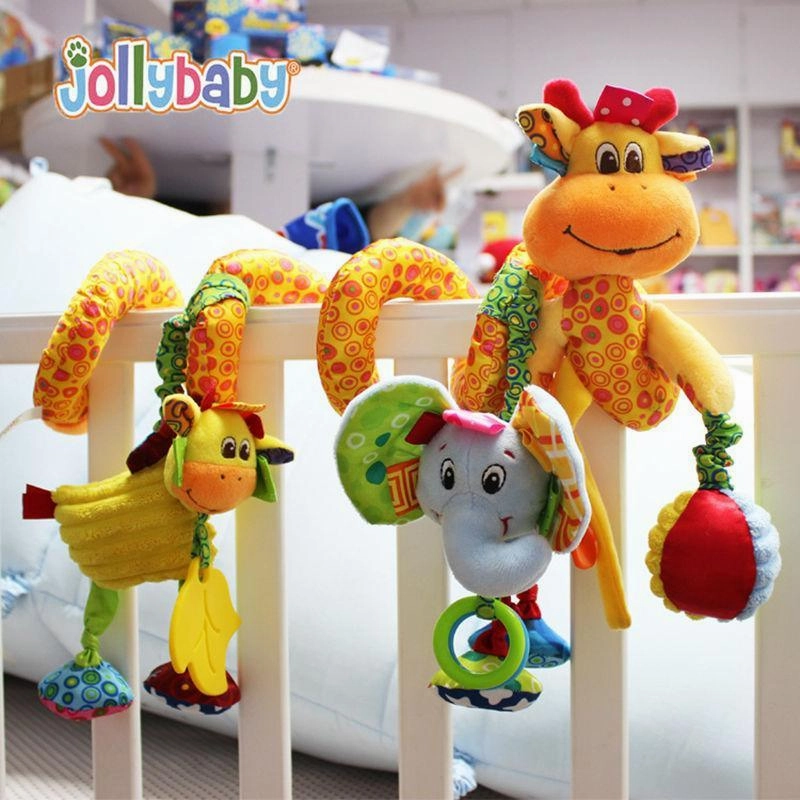 Stuffed Stroller Toys Animal Baby Crib Pram Bed Hanging Educational Infant Baby Rattle For Kids