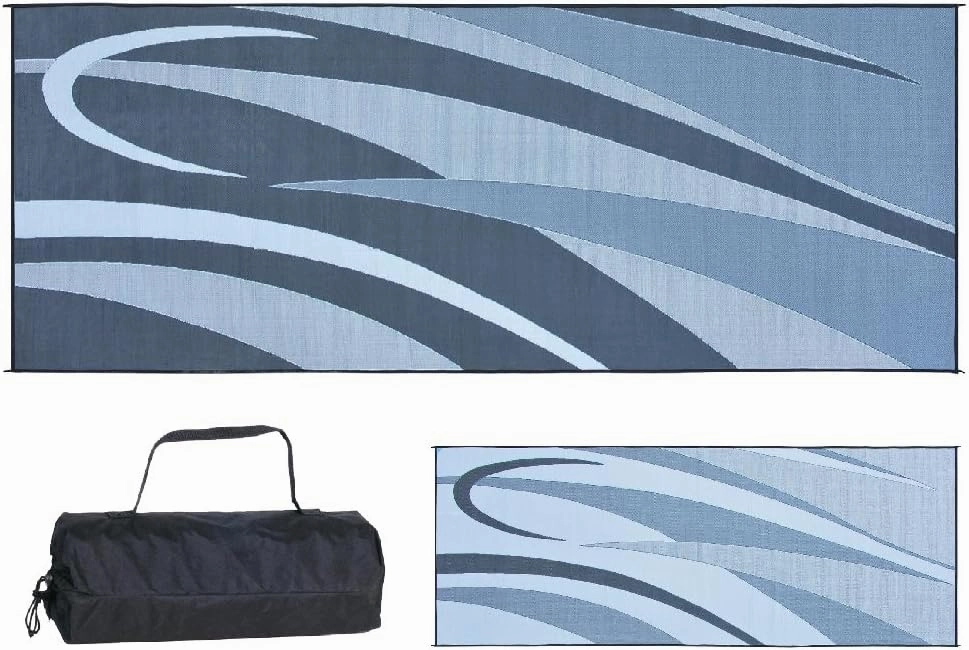Stylish Camping Ming's Mark 142.153 GC1 Black/Silver 8' x 20' Graphic Mat