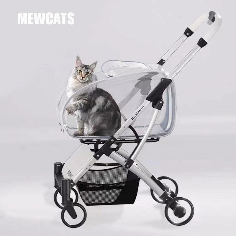 Stylish Detachable Cat Stroller 3 Color Pet Carrier on Wheels