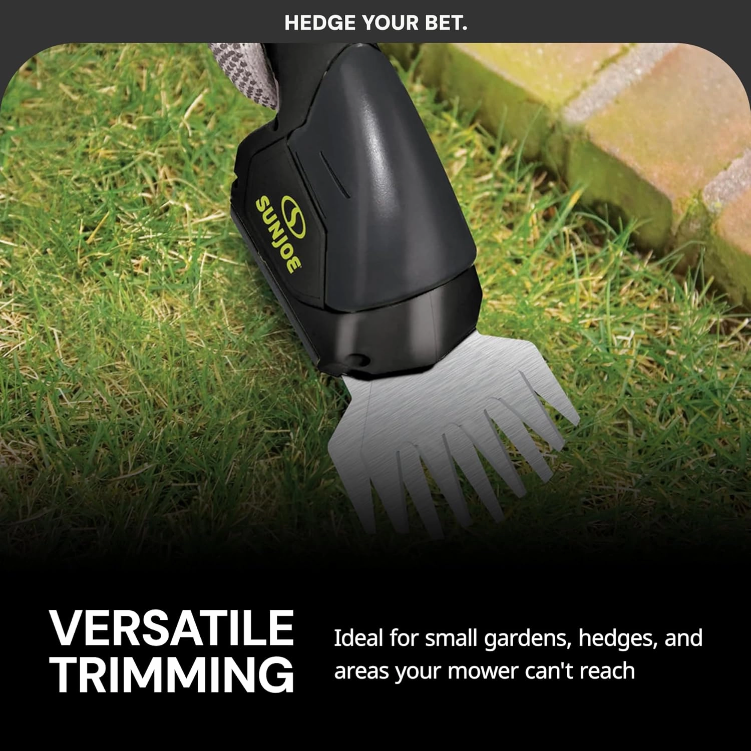 Sun Joe HJ604C 7.2-Volt Cordless Grass Shears and Trimmer, Charger and Battery Included