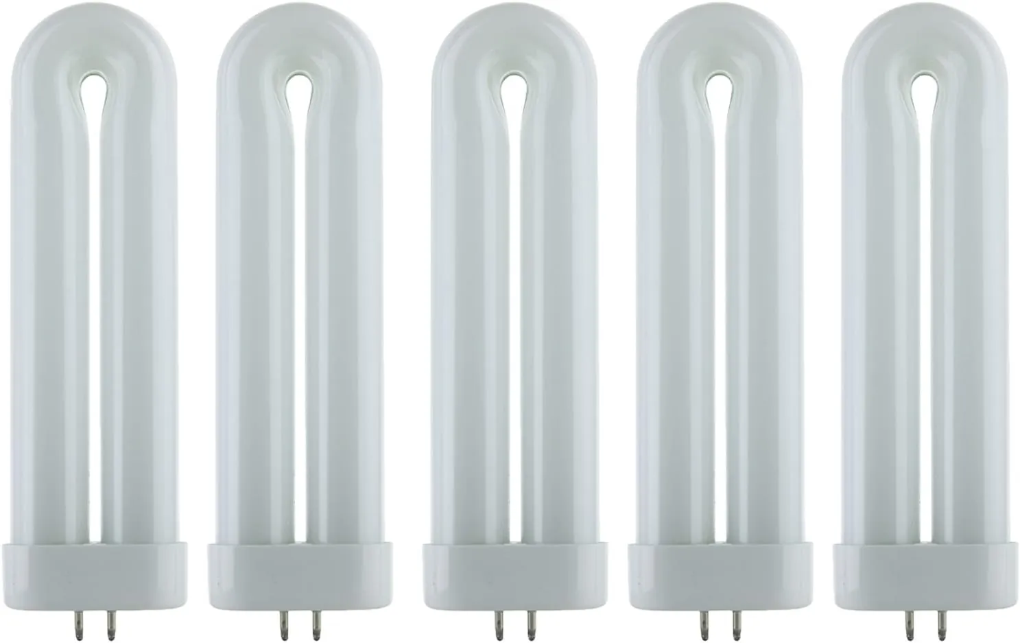 Sunlite 40480-SU T6 Fluorescent U-Shaped Light Bulb, 12 Watts, 505 Lumens, GX10q 4-Pin Base, Plug-In, 5,000 Hour Life Span, Clubs, Restaurants, Party Lights, Bars, 4100K Cool White, 5 Count