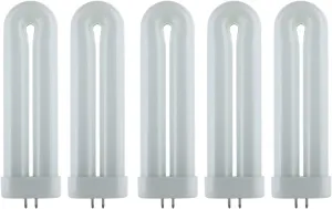 Sunlite 40480-SU T6 Fluorescent U-Shaped Light Bulb, 12 Watts, 505 Lumens, GX10q 4-Pin Base, Plug-In, 5,000 Hour Life Span, Clubs, Restaurants, Party Lights, Bars, 4100K Cool White, 5 Count