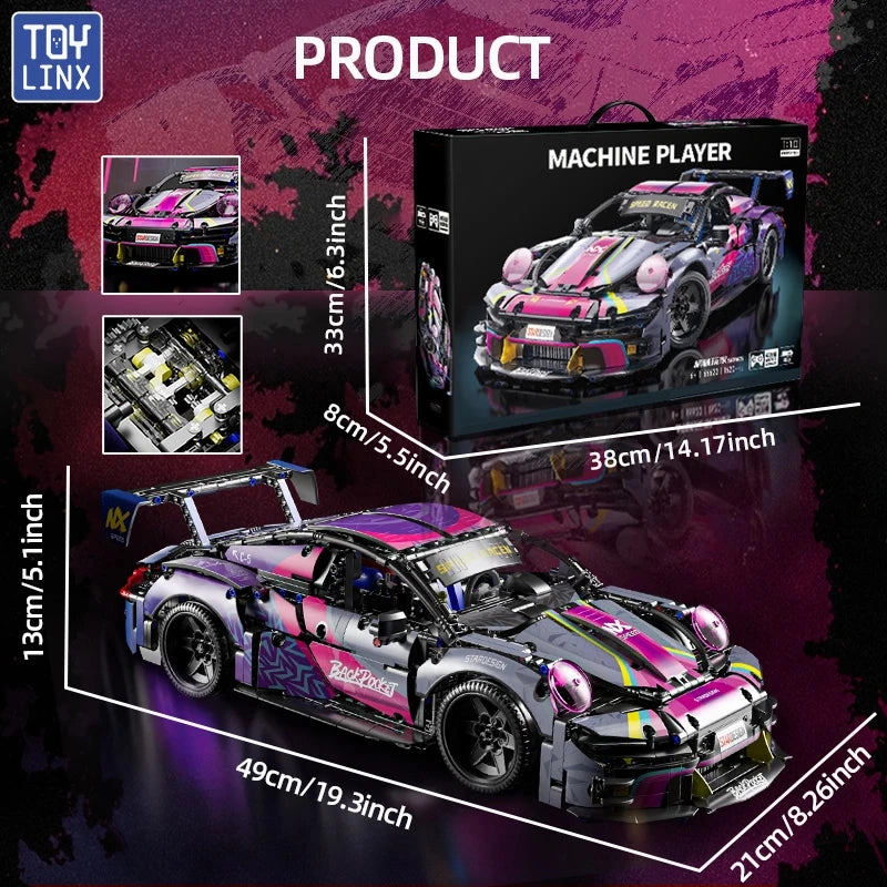 Super Racing Building Blocks Set Famous Sports Car Model Kits Technical Bricks Adult Children Toys Birthday Easter Gifts