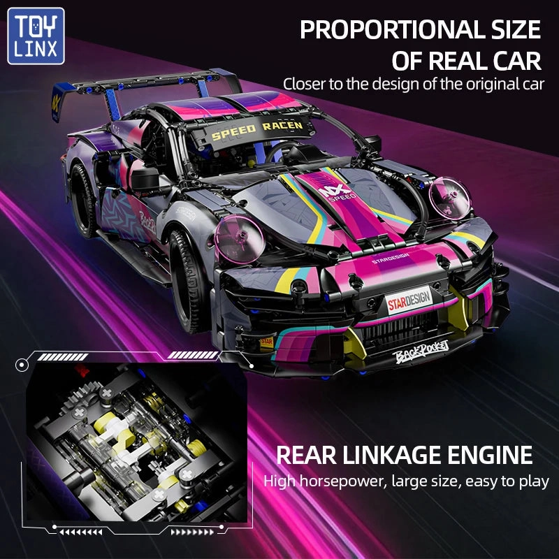 Super Racing Building Blocks Set Famous Sports Car Model Kits Technical Bricks Adult Children Toys Birthday Easter Gifts