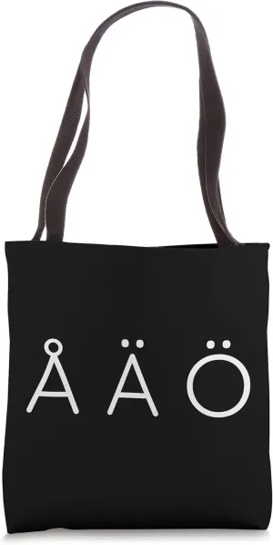 Swedish Language Alphabet Sweden Tote Bag