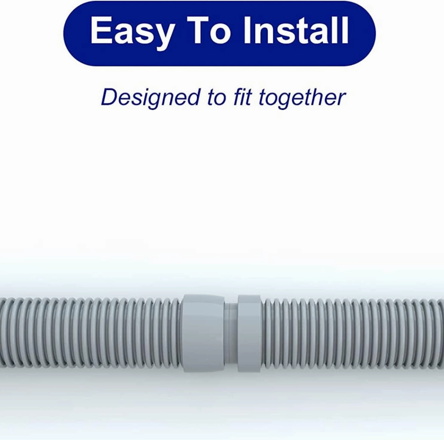 Swimables Universal Swimming Pool Cleaner Hose 48" Designed for the Hayward Navigator, Pool Vac XL, Aquabug, Wanda the Whale, Kreepy Krauly, Aquanaut Pool Vacuum Hose | 11 Sections and 1 Leader Hose