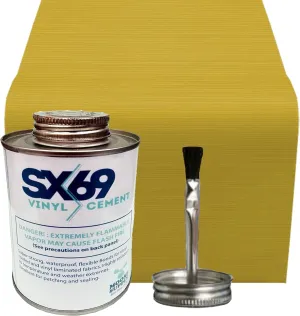 SX 69 Vinyl Repair Kit | Inflatable Bounce House Repair Kit | Includes 4 Ounce Adhesive and Vinyl Roll | for Flexible, Waterproof Repairs of Tears, Punctures, and Holes