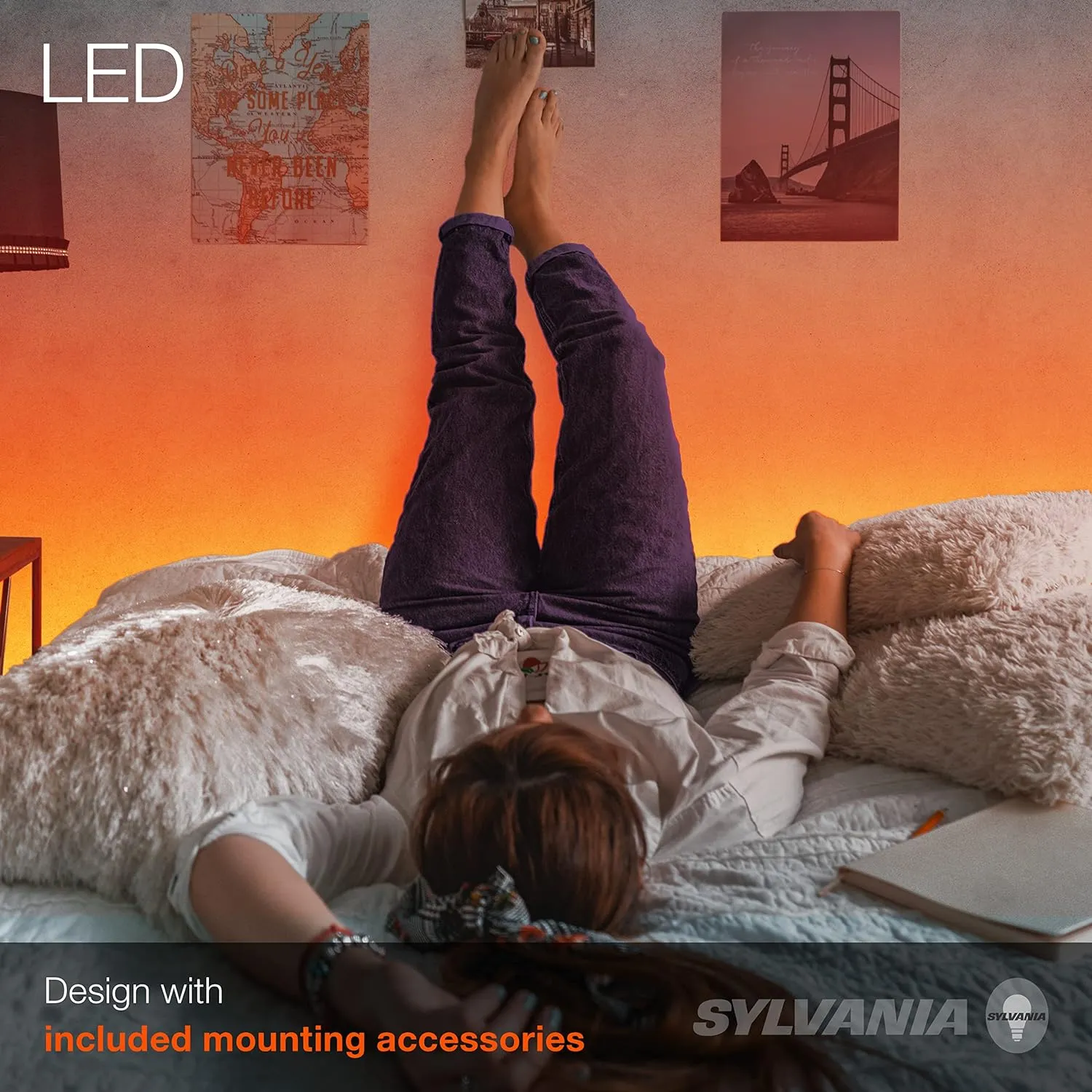 SYLVANIA LED Remote Control Mosaic Flexible Light Strip Starter Kit, 16 Color Options, Dimmable, 10 Feet - 1 Pack (65482)