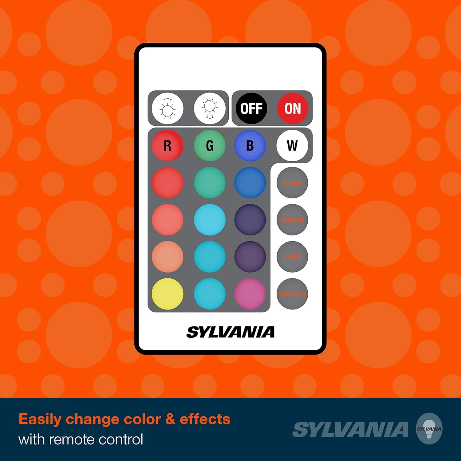 SYLVANIA LED Remote Control Mosaic Flexible Light Strip Starter Kit, 16 Color Options, Dimmable, 10 Feet - 1 Pack (65482)