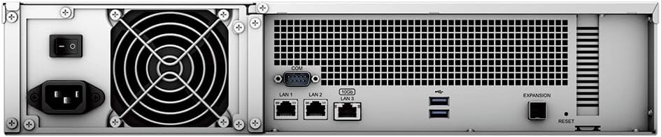 Synology RackStation RS2423RP  NAS Server with Ryzen 3.35GHz CPU, 32GB Memory, 96TB HDD Storage, 10GbE LAN Ports, Redundant Power, DSM Operating System Bundle with Rail kit