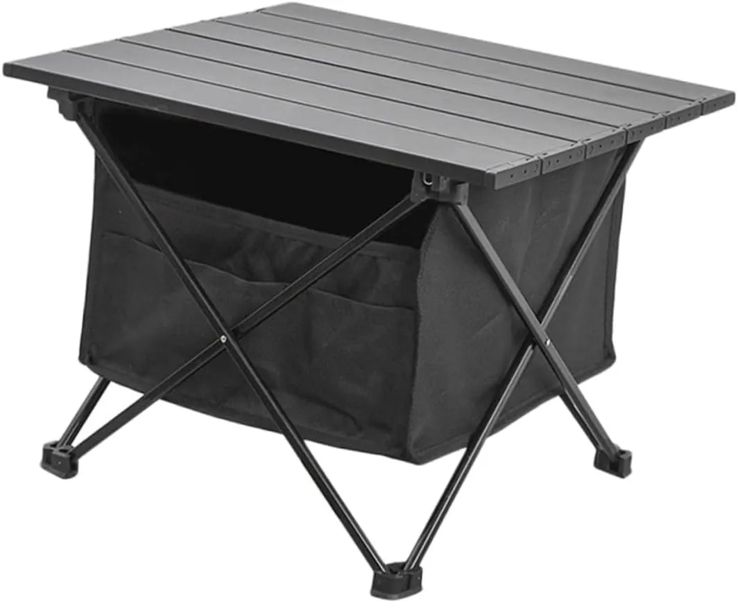 Tailgating Folding Table Storage Pouch Compact Outdoor Picnic Desk Camping Table - Feet Easy to Disassemble for Travel and BBQ for Beach and Tailgating Events