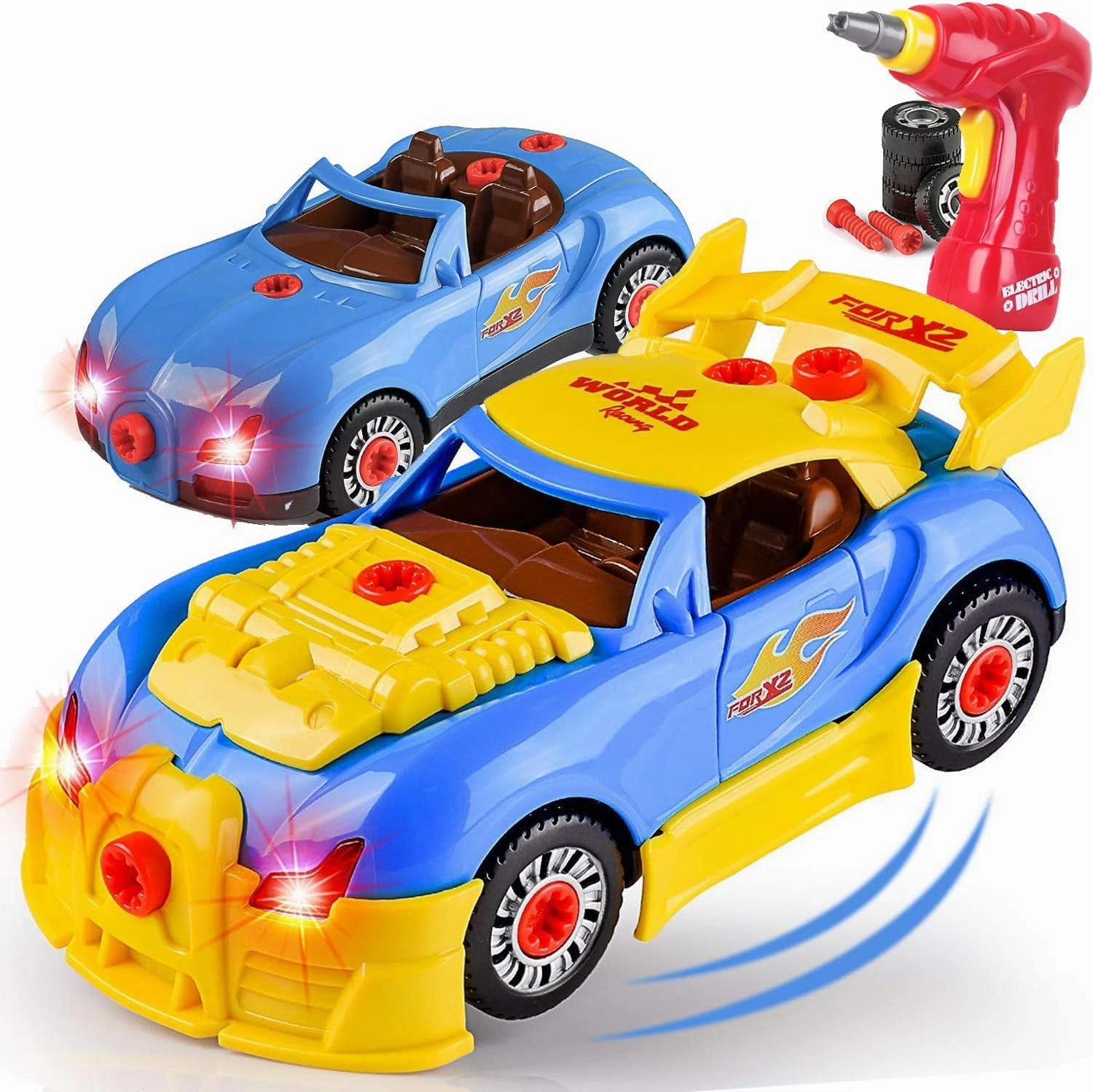Take Apart Racing Car Toys - Build Your Own Assembly Vehicle with 30 Piece Const
