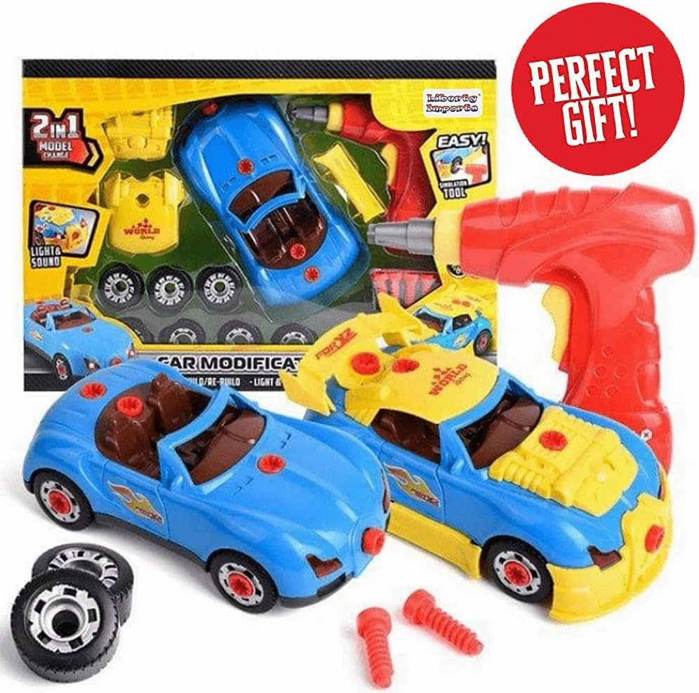 Take Apart Racing Car Toys - Build Your Own Assembly Vehicle with 30 Piece Const