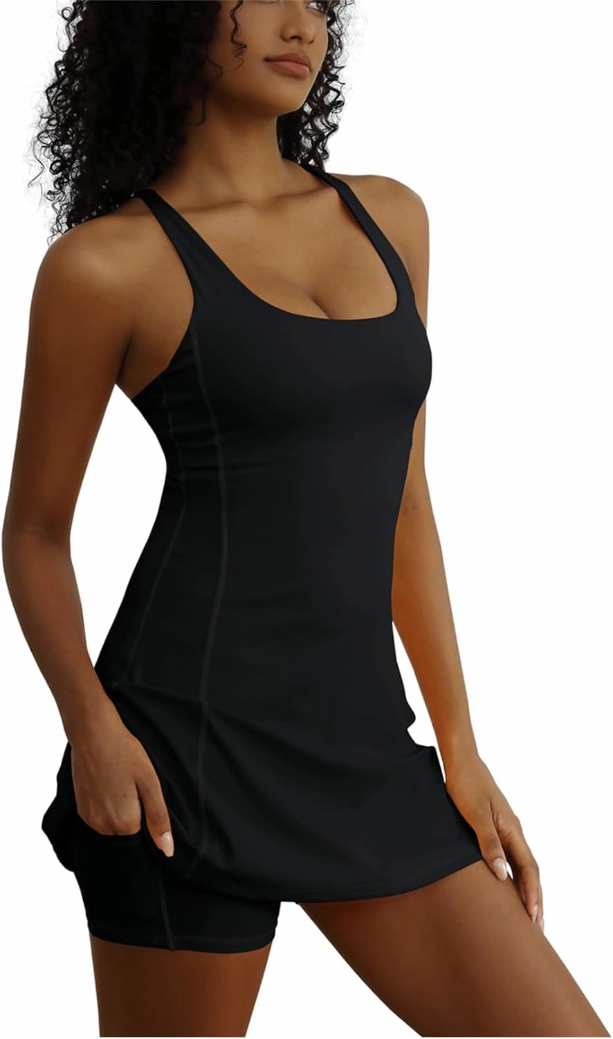 Tennis Dress for Women Workout Dress with Built-in Bra & Shorts Pockets for Athletic Exercise Golf