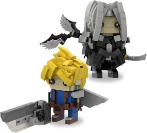 The Fantasy Merch Toy Set, Cloud Final Strife and Sephiroth Action Figure Building Blocks Kits, Last Birthday Gift for Game Lovers, 543 Pcs