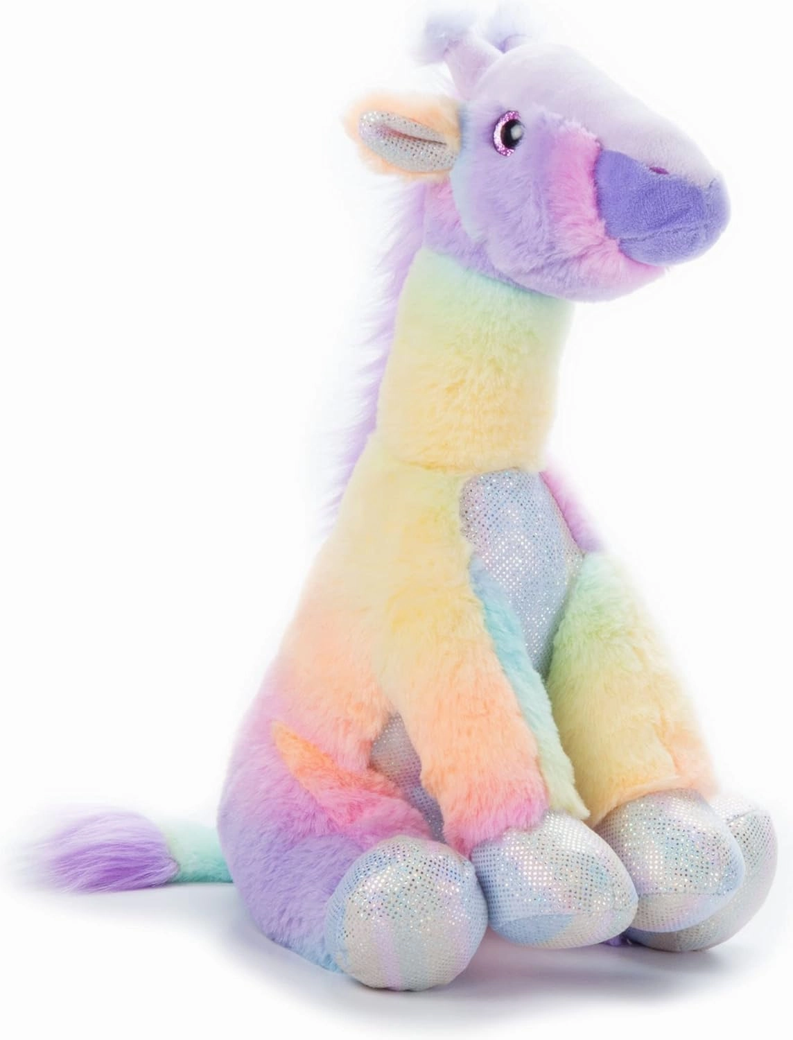 The Petting Zoo Giraffe Stuffed Animal Plushie, Ombrez Wildlife Animals, Rainbow Zoologee Giraffe Plush Toy 14 inches